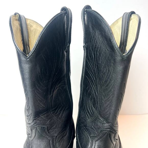 Durango Men's Black Leather Cowboy Western Boots Nickel Toe Rand Sz 11.5 - Picture 4 of 11